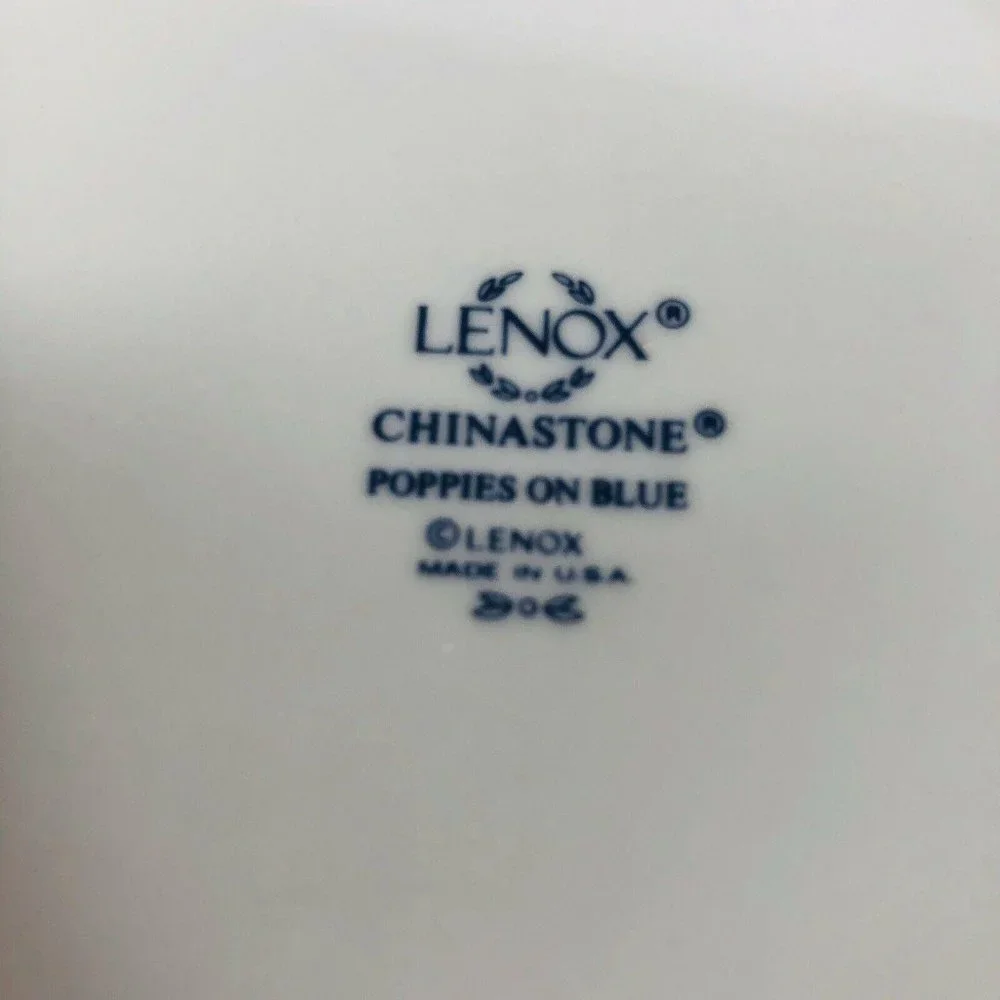 Lenox‎ Poppies On Blue Canister With Wood Lid Large